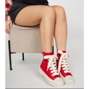 Fashion nova 7 red sneakers high top women’s